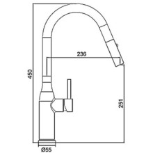 Смеситель для кухни Gappo G4398-46 Черный матовый