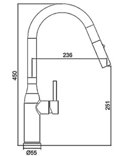 Смеситель для кухни Gappo G4398-46 Черный матовый