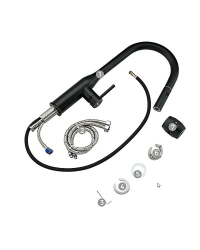 Смеситель для кухни Gappo G4398-46 Черный матовый