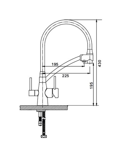 Смеситель для кухни Gappo G4398 Сатин Серый