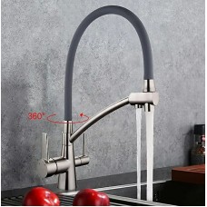 Смеситель для кухни Gappo G4398 Сатин Серый