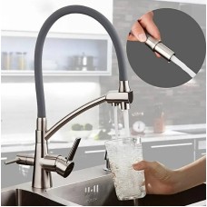 Смеситель для кухни Gappo G4398 Сатин Серый