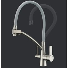 Смеситель для кухни Gappo G4398 Сатин Серый