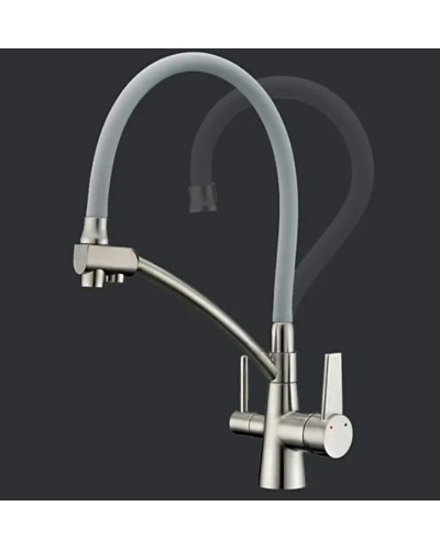 Смеситель для кухни Gappo G4398 Сатин Серый