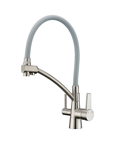 Смеситель для кухни Gappo G4398 Сатин Серый