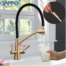 Смеситель для кухни Gappo G4398-1 Бронза Черный