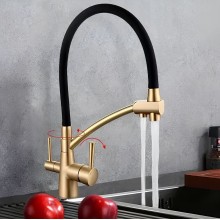 Смеситель для кухни Gappo G4398-1 Бронза Черный