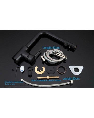 Смеситель для кухни Gappo G4390-10 Черный матовый