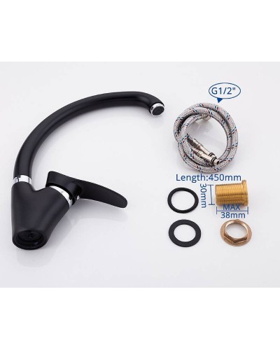 Смеситель для кухни Gappo G50 G4150 Черный матовый