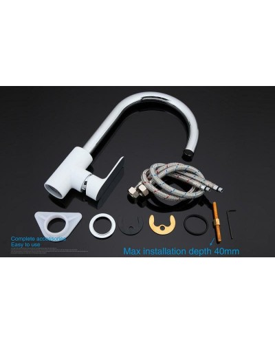 Смеситель для кухни Gappo G48 G4048 Белый Хром