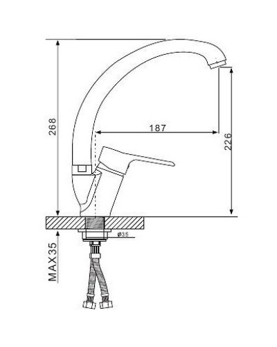 Смеситель для кухни Gappo G36 G4136 Хром