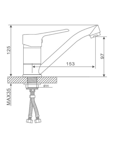 Смеситель для кухни Gappo G36 G4536 Хром