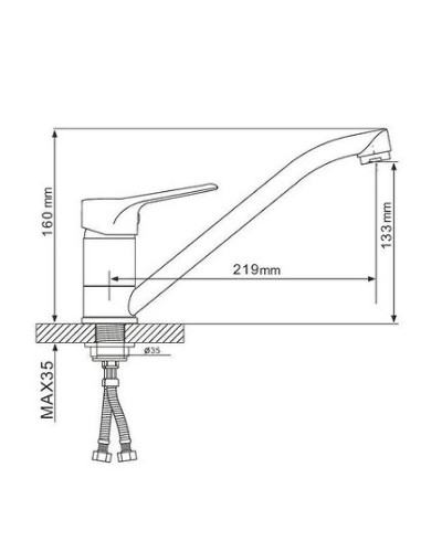 Смеситель для кухни Gappo G36 G4936 Хром