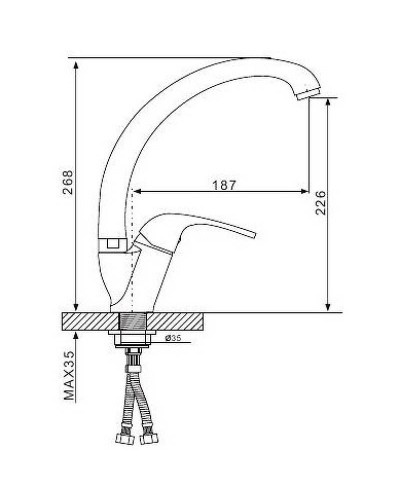 Смеситель для кухни Gappo G35 G4135 Хром