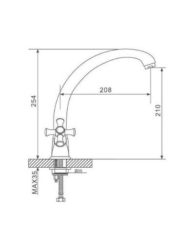 Смеситель для кухни Gappo G42 G4142 Хром