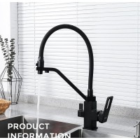 Смеситель для кухни Gappo G17-6 G4317-6 Черный матовый