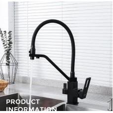 Смеситель для кухни Gappo G17-6 G4317-6 Черный матовый