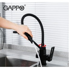 Смеситель для кухни Gappo G17-6 G4317-6 Черный матовый