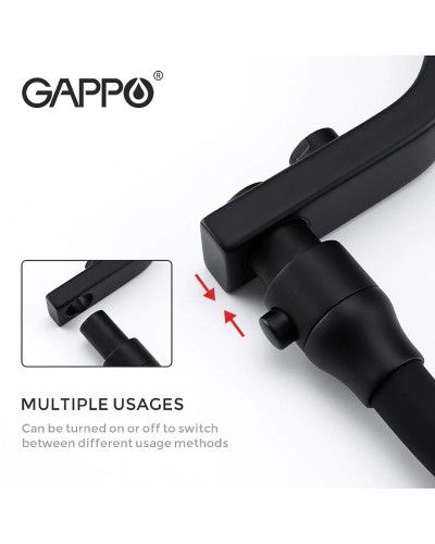 Смеситель для кухни Gappo G17-6 G4317-6 Черный матовый