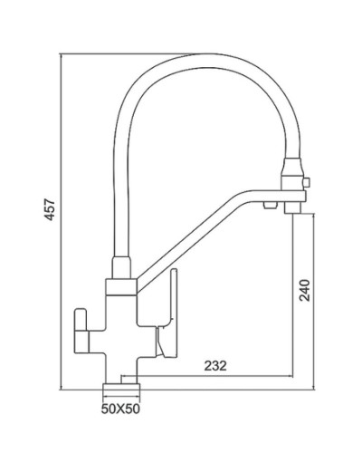 Смеситель для кухни Gappo G17-6 G4317-6 Черный матовый