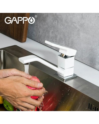 Смеситель для кухни Gappo G17-8 G4517-8 Белый