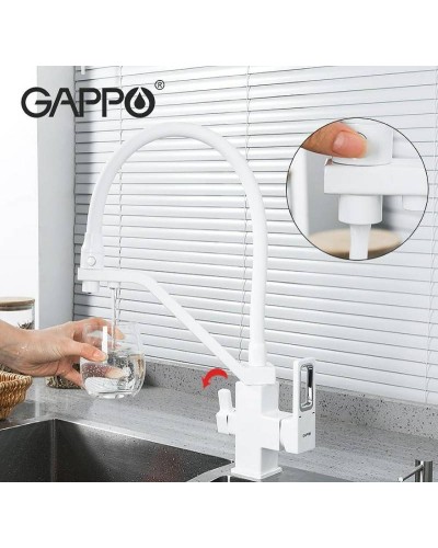 Смеситель для кухни Gappo G17-8 G4317-8 Белый