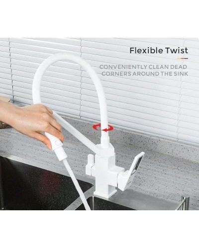 Смеситель для кухни Gappo G17-8 G4317-8 Белый