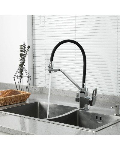 Смеситель для кухни Gappo G18 G4318 Хром Черный