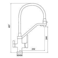 Смеситель для кухни Gappo G18 G4318 Хром Черный