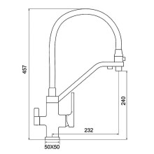 Смеситель для кухни Gappo G18 G4318 Хром Черный