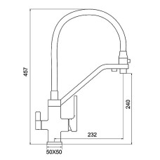 Смеситель для кухни Gappo G18 G4318 Хром Черный