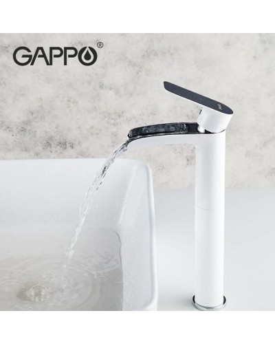 Смеситель для раковины Gappo G48 G1048-31 Белый Хром