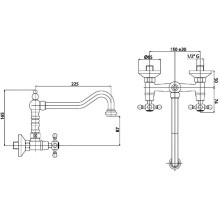 Смеситель для кухни Cezares Golf-LLP-02 Бронза