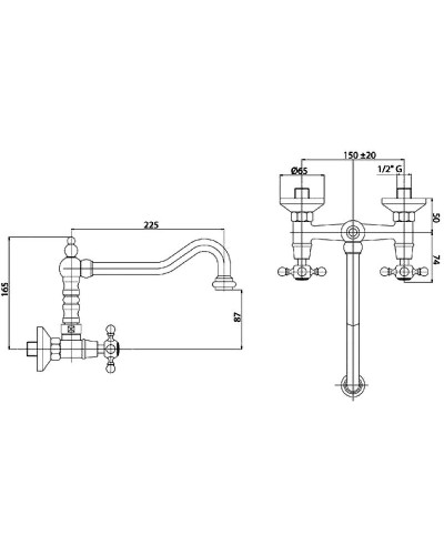 Смеситель для кухни Cezares Golf-LLP-02 Бронза