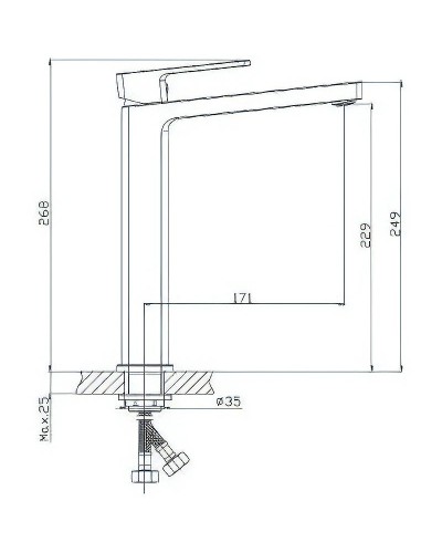 Смеситель для раковины Haiba HB11615 Хром