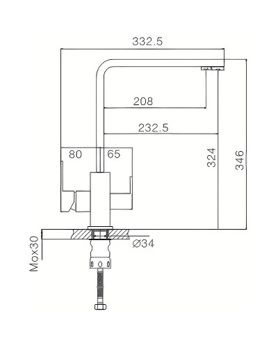 Смеситель для кухни Haiba HB76803-2 Нержавеющая сталь