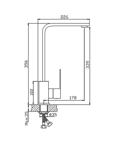 Смеситель для кухни Haiba HB70803-7 Черный матовый