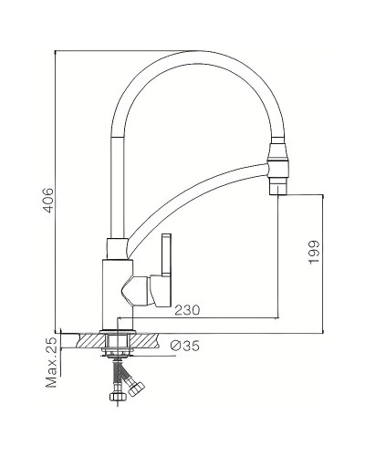 Смеситель для кухни Haiba HB72505-8 Белый