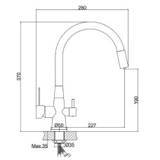 Смеситель для кухни Haiba HB76858-3 Хром Серый