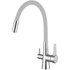 Смеситель для кухни Haiba HB76858-3 Хром Серый