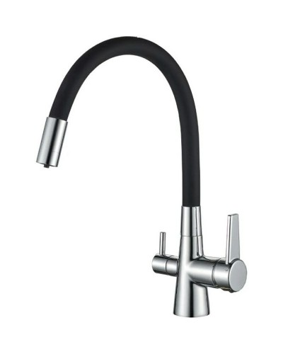 Смеситель для кухни Haiba HB76858-7 Хром Черный