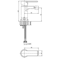 Смеситель для биде Cersanit Brasko 63023 Хром