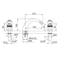 Смеситель для биде Migliore Axo 18504 Золото