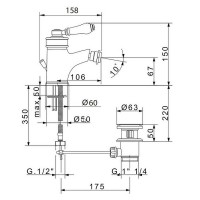 Смеситель для биде Migliore Ermitage 18626 Золото
