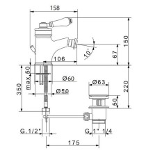 Смеситель для биде Migliore Ermitage 18626 Золото