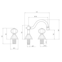 Смеситель для биде Migliore Olivia 18994 Бронза Белый