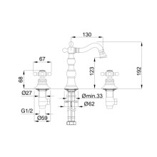 Смеситель для биде Migliore Arcadia 18384 Хром