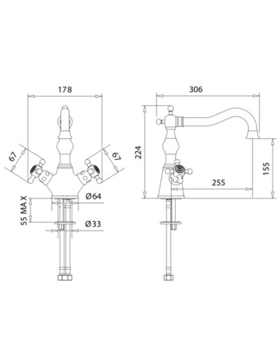 Смеситель для кухни Migliore Arcadia 18185 Бронза