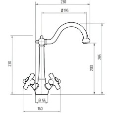 Смеситель для кухни Migliore Provance 18203 Бронза