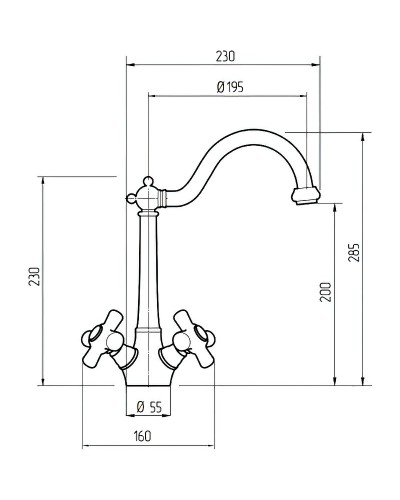 Смеситель для кухни Migliore Provance 18203 Бронза